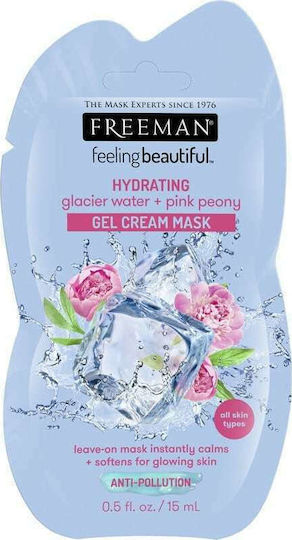 Freeman Glacier Water & Pink Peony Gel Cream Sheet Mask 15ml