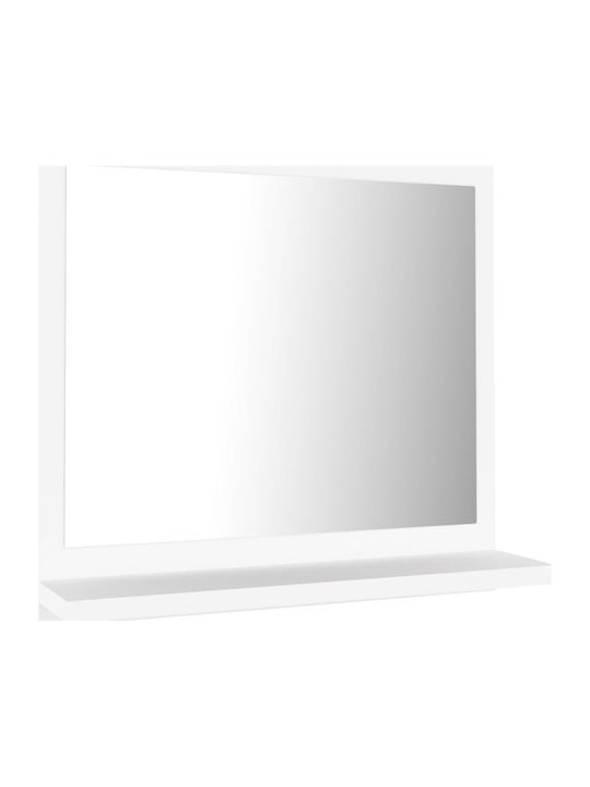 vidaXL Rectangular Bathroom Mirror made of Particle Board with Shelf 40x37cm White