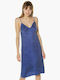 Superdry Cupro Summer Mini Slip Dress Dress Blue