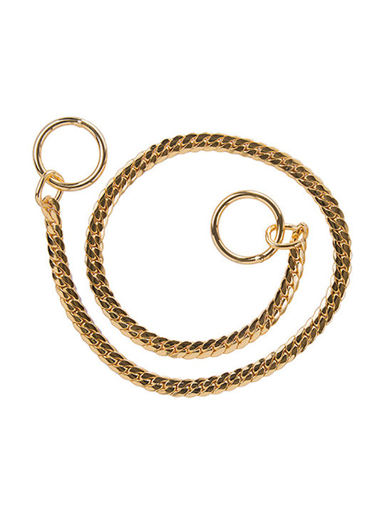 Pet Interest Flat Brass Snake Chain Dog Choke Collar Chain in Gold Colour 0.75mm 45cm
