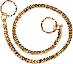 Pet Interest Flat Brass Snake Chain Πνίχτης Αλυσίδα σε Χρυσό χρώμα