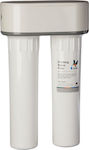 Doulton Hip Duo Συσκευή Φίλτρου Νερού Κάτω Πάγκου Διπλή με Βρυσάκι με Ανταλλακτικό Φίλτρο Doulton Nitrate, Doulton Ultracarb 0,5μm