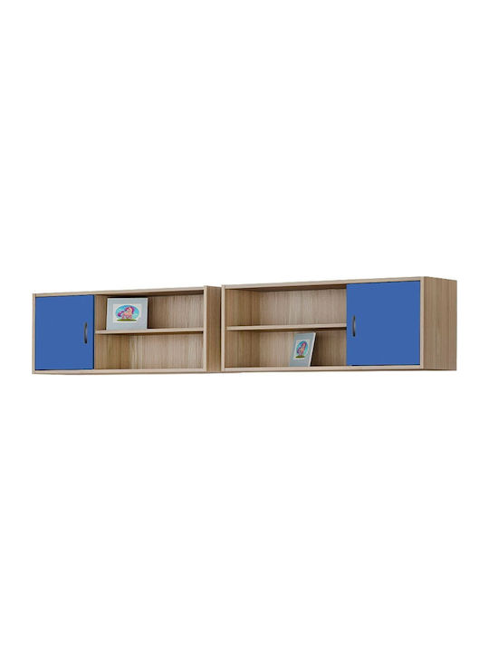 Kids Wooden Shelf S2 Blue 100x30x41cm