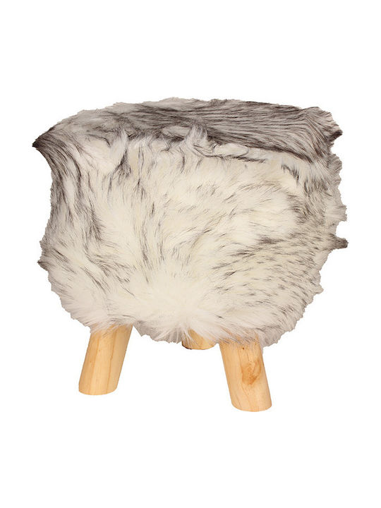 Stool For Living Room Wooden Beige 38x38x36cm