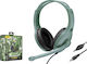 GM038 Over Ear Gaming Headset with Connection 2x3.5mm Green