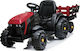 Tractor pentru copii Electric cu remorcă 12 volți Burgundy