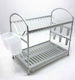 Homestyle Dish Drainer Double Tier Aluminum in Silver Color 50x24x40cm