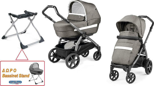 Peg Perego New Book SL Ρυθμιζόμενο Καρότσι 2 σε 1 Kατάλληλο για Nεογέννητο City Grey 12.3kg
