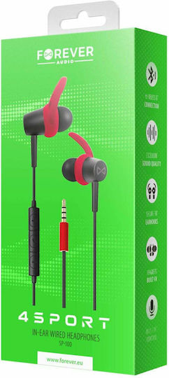 Forever 4Sport SP-100 În ureche Handsfree cu Mufă 3.5mm Roșu