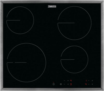 Zanussi ZHRN642X Κεραμική Εστία Αυτόνομη με Λειτουργία Κλειδώματος 57.6x50.6εκ.