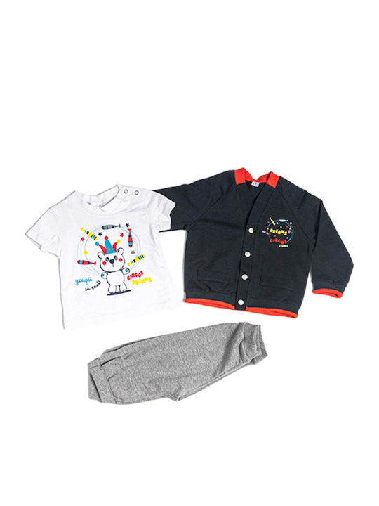 Mariveta Set Pentru Copii Cu Pantaloni Albastru Marin 3 Bucăți