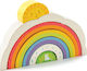 Tender Leaf Toys Shape Sorting Toy Wooden 3D Rainbow made of Fabric for 18++ Months