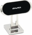 Awei Βază de Telefon Auto X19 Silver cu magnet Argint