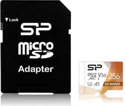 Silicon Power Superior Pro microSDXC 256GB Class 10 U3 V30 A1 UHS-I με αντάπτορα