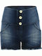 Freddy Women's Jean High-waisted Shorts Navy Blue