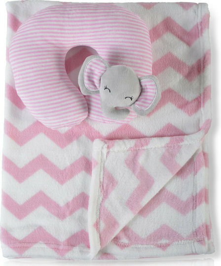 Cangaroo Decke Wickeltücher für Kinderzimmer Rosa 75x90cm 2Stück