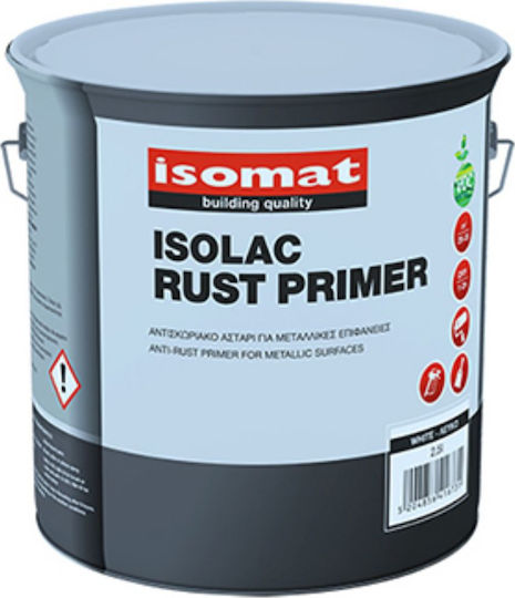 Isomat Isolac Rust Primer Αστάρι Γκρι Κατάλληλο για Μέταλλο 0.75lt