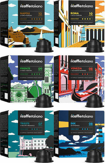 IL Caffe Italiano Capsule Mix Decafeinizat Compatibile cu Mașina Dolce Gusto 96capace