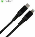 Lamtech Împletit USB-C la Cablu Lightning Negru 2m (LAM021851)