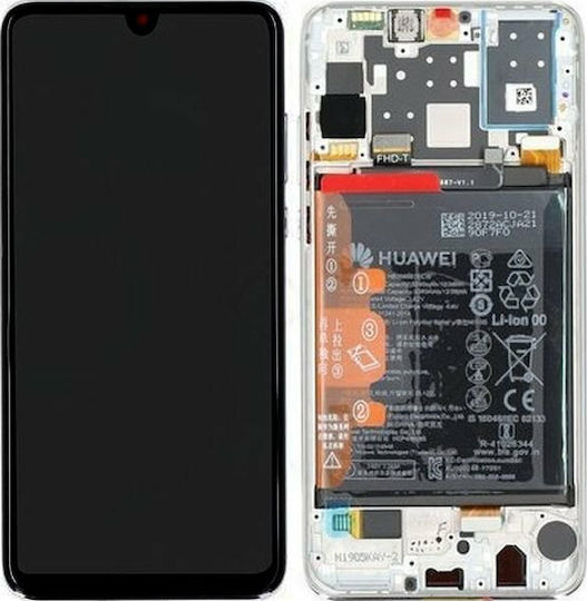 Huawei Οθόνη με Μηχανισμό Αφής και Πλαίσιο για Huawei P30 Lite New Edition (Λευκό)