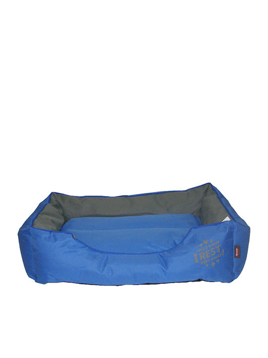 Pet Interest Rectangular Sofa Dog Bed Blue 55x43cm