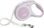 Flexi Foldable Dog Leash/Lead Strap New Comfort S White/Pink in Pink color 5m up to 15kg 829716