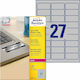 Avery 2700 Self-Adhesive Rectangular A4 Labels 29.6x63.5mm
