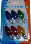 Aosaipu Night Light Bulb in Various Colors 6pcs 10W for Socket E14