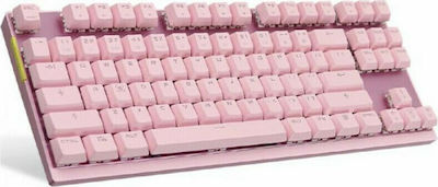 Motospeed K82 Tastatură Mecanică de Gaming Fără cheie cu Outemu Albastru întrerupătoare și iluminare RGB Roz