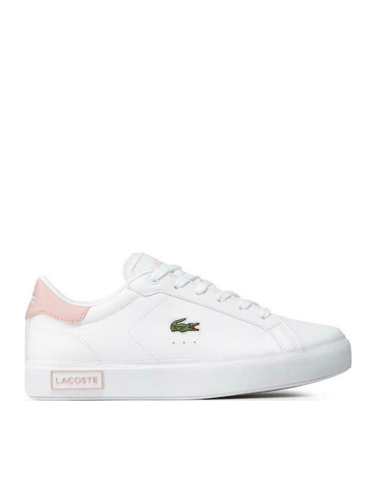 Lacoste Powercourt Παιδικά Sneakers Λευκά