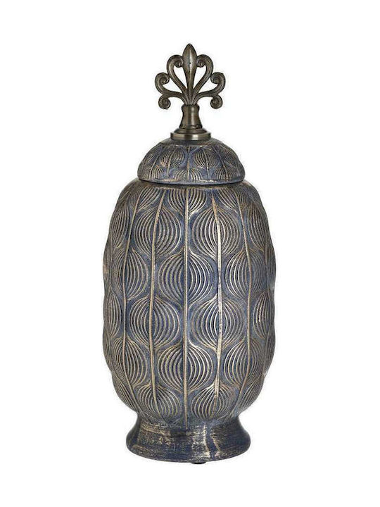 Inart Vază Decorativă Ceramică Albastru 14x14x34cm 1buc