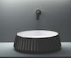 Soncera Roma Aufgesetztes Waschbecken Porzellan 42x42x13cm Gray