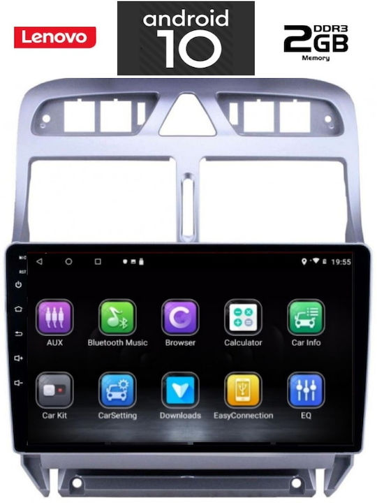 Lenovo Sistem Audio Auto pentru Peugeot 307 2001-2008 (Bluetooth/USB/AUX/WiFi/GPS/Partitură) cu Ecran Tactil 9" IQ-AN X6889_GPS