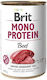 Brit Mono Protein Wet Dog Food in Can with Beef Grain-Free & Gluten Free 400gr