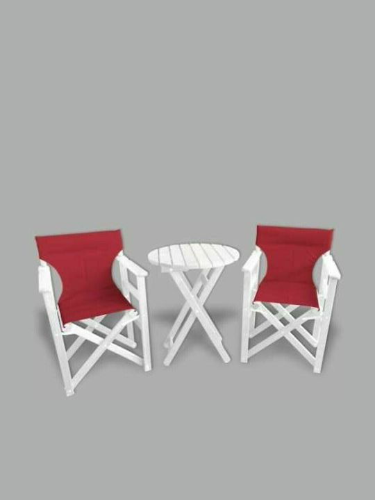 Set Camera De Zi Pentru Spații Exterioare Mici G-5249 3 Piese Roșu