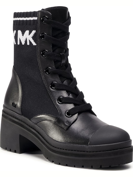 Michael Kors Brea 40T0BRME5D Leder Damen Knöchelstiefel Schwarz