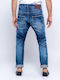 Arion Men's Jeans Pants Cropped with Regular Tapered Application Blue