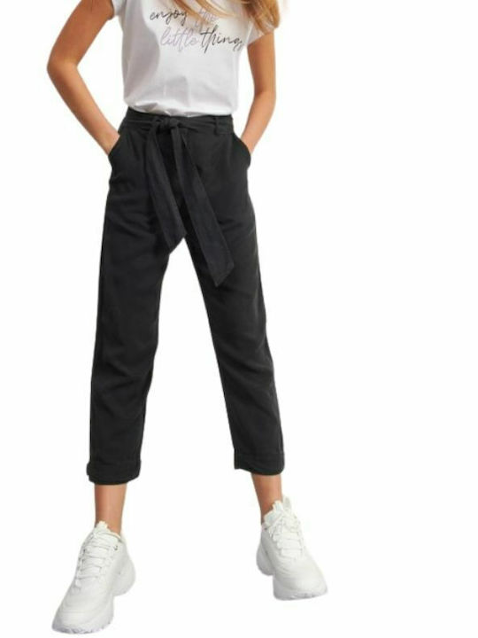 attrattivo Women's Fabric Capri Trousers Blue