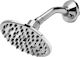 Gloria Round Wall Mount Showerhead Silver Ø15cm