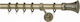 Import Hellas Extendable Metallic Curtain Pole Single Φ25mm 140-250cm Oxide Matt