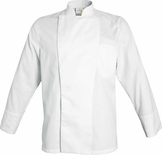 Clement Design Σακάκι Σεφ Unisex Λευκό με Μακρύ Μανίκι Epure