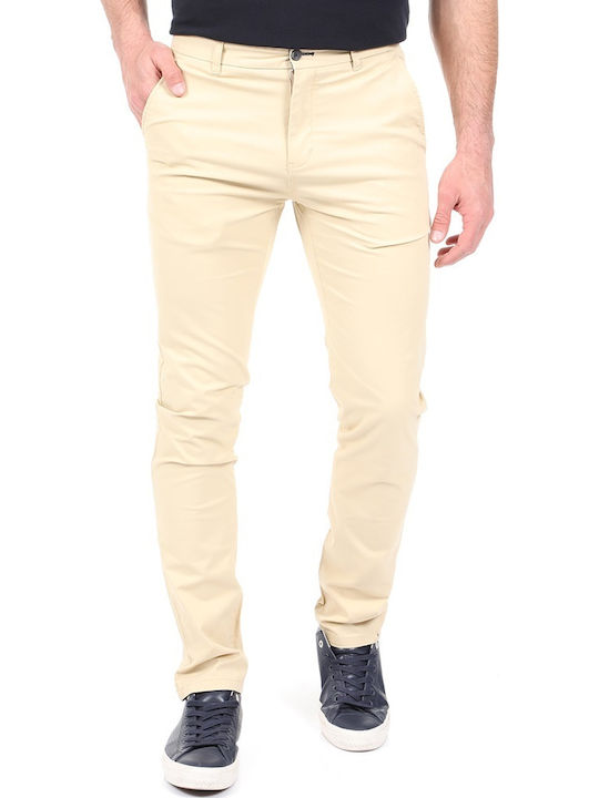 Dors Men's Trousers Chino in Straight Line Beige