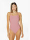 Superdry One-Piece Swimsuit with Open Back Red
