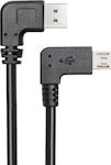 Powertech Unghi (90°) USB 2.0 spre micro USB Cablu Negru 1m (CAB-U133) 1buc