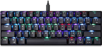 Motospeed CK61 Gaming Μηχανικό Πληκτρολόγιο 60% με Outemu Blue διακόπτες και RGB φωτισμό (Αγγλικό US)