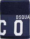 Dsquared2 Icon Prosop de Plajă de Bumbac Albastru 182x100cm.