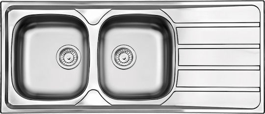 Apell Bereich 8216 Drop-In Inox Satiniert 116x50cm Silber