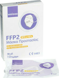 Welooo Disposable Protective Mask FFP2 BFE >98% Purple 10pcs