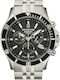 Swiss Alpine Military by Grovana Men's Watch 42mm Chronograph Battery with Silver Metal Bracelet