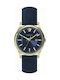 Versace Aiakos Watch Battery with Blue Leather Strap